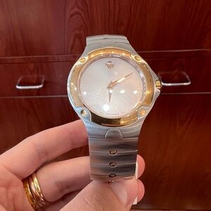 Movado Sport Watch Stainless Steel Two Tone